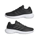 Adidas Gamecourt 2.0 Sneaker, Black/Silver, Women's Size 7.5