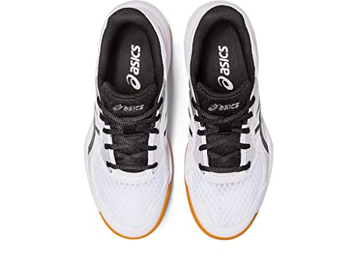 ASICS Kids Upcourt 5 GS Sneakers for Little, and Big Kid - Textile Upper with Lace-Up Closure, and Eye-Catching Design White/Black 7 Big Kid M