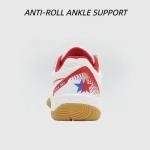 cungel Kids Volleyball Tennis Pickleball Badminton Shoes, Boys Girls Indoor Court Tennis Shoes, Hook & Loop Strap Athletic Sneakers for Little Kid/Big Kid White Red