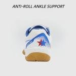 cungel Kids Volleyball Tennis Pickleball Badminton Shoes, Boys Girls Indoor Court Tennis Shoes, Hook & Loop Strap Athletic Sneakers for Little Kid/Big Kid White Blue