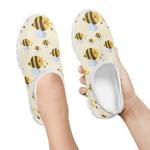 Ctsgobvahy Bee Printed Toddler Boys Girls Sports Shoes, Kids Easy-to-Put-On Low-Top Shoes, Children's Lightweight Breathable Tennis Shoes Suitable for Running, Pickleball, Tennis and Baseball