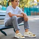 Ctsgobvahy Bee Printed Toddler Boys Girls Sports Shoes, Kids Easy-to-Put-On Low-Top Shoes, Children's Lightweight Breathable Tennis Shoes Suitable for Running, Pickleball, Tennis and Baseball