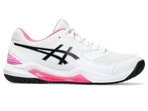ASICS Gel-Dedicate 8 Pickleball Shoes, White/HOT Pink, Women's