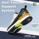 FitVille Wide Tennis Shoes for Men Pickleball Shoes Lightweight Breathable All Court Athletic Shoes with Arch Support & Wide Toe Box Pearl/Black