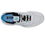 K-Swiss Men's Tura Team Pickleball Shoe, White/Brilliant Blue/Black, 9 M