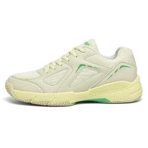 LEFUS Women's Pickleball Shoes - AMZ-P601, Non-Slip, Cushioning, Anti-Torque, Breathable Court Shoes (P601 Lemon, 10)