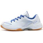 Hiuzylqx Mens Tennis Shoes Breathable Badminton Sneakers Non-Slip for Squash Pickleball Volleyball Athletic Youth, Big Kids,White Blue,10.5