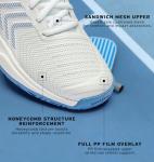 K-Swiss Women's Ultrashot Light Pickleball Tennis Shoe - Lightweight Court Shoes Lateral Movement Stable Support, White/Blue/Multi 8.5 M