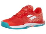 Babolat Junior Jet Mach 3 All Court Kids' Tennis Shoes, Fiesta Red (US Kids Size 4.5)