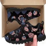 Ctsgobvahy Kids Casual Sneakers Size11 to 15, American Flag Boys Girls Spring Summer Pickleball Shoes Light Breathable Athletic Shoes with One Strap