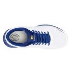 FitVille Wide Pickleball Shoes for Men White Tennis Shoes Sneakers for All Court Racquetball Athletic Shoes for Racquet Sport | Arch Support & Wide Toe Box (12 Wide, Royal Blue & White)