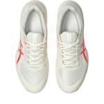 ASICS Women's Game FlyteFoam Pickleball Shoes, 8.5, Cream/Flash RED