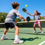 cungel Kids Volleyball Tennis Pickleball Badminton Shoes, Boys Girls Indoor Court Tennis Shoes, Hook & Loop Strap Athletic Sneakers for Little Kid/Big Kid White Red