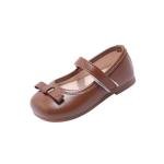 Girls Mary Jane Shoes School Uniform Flats Dress Shoes Church (Little/Big Kids) Easy On PU Ballet Flat Shoe Brown