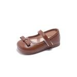 Girls Mary Jane Shoes School Uniform Flats Dress Shoes Church (Little/Big Kids) Easy On PU Ballet Flat Shoe Brown