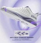 K-Swiss Women's Ultrashot Light Pickleball Tennis Shoe - Lightweight Court Shoes Lateral Movement Stable Support, White/Purple 11 M