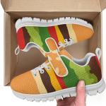 Ctsgobvahy Kids Casual Sneaker for Boys, Hamburger Print Girls Spring Summer Printed Running Tennis Shoes Light Breathable Sport Athletic Shoes with One Strap