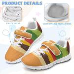 Ctsgobvahy Kids Casual Sneaker for Boys, Hamburger Print Girls Spring Summer Printed Running Tennis Shoes Light Breathable Sport Athletic Shoes with One Strap
