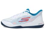 Skechers Men's Viper Court Pro Pickleball Sneaker, White/Turquoise, 10