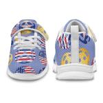 Ctsgobvahy Kids Cartoon Sneaker for Boys Girls, American Flag Pickleball Lightweight Breathable Mesh Sneaker Wear Resistant Children's Tennis Shoes with Non-Slip White Sole