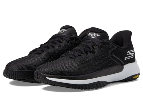 SKECHERS Viper Court Elite Pickleball Shoes, Black/White, Men's