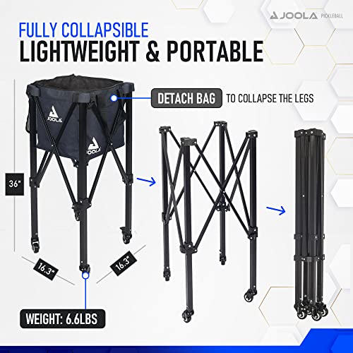 JOOLA Pickleball Ball Caddy with Wheeled Storage Bag