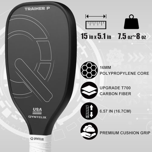 Qyntelix Pickleball Training Paddle - Carbon Fiber Material