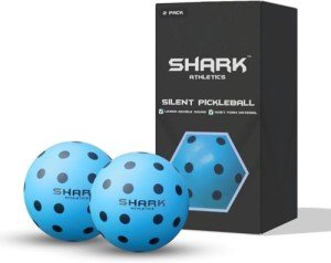shark athletics Premium Silent Pickleball Balls - Quiet Foam Pickleball Set for Indoor/Outdoor Practice, Soft Training Balls