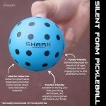 shark athletics Premium Silent Pickleball Balls - Quiet Foam Pickleball Set for Indoor/Outdoor Practice, Soft Training Balls