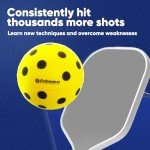 Enhance Pickleball Ninja Ball - The Original Silent Pickleball - Foam Pickleball for Quiet Practice at Home - Comes with 3 Balls - Indoor or Outdoor Pickleball Balls for Quiet Practice
