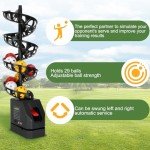 Pickleball Machine, Automatic Pickleball Launcher Machine, Holds 29 Pickleballs, Three Power Modes - Power Bank/Batteries/Ac Power, Adjustable Tossing Speed and Angle, Suitable for All People