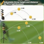 Pickleball Machine, Automatic Pickleball Launcher Machine, Holds 29 Pickleballs, Three Power Modes - Power Bank/Batteries/Ac Power, Adjustable Tossing Speed and Angle, Suitable for All People