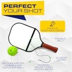 Pickleball Trainer for Pickleball for Drop Practice. Pickleball Trainer Ball with String Works as rebounder and Improves Hand Eye Coordination and Allows Pickleball self Practice with Match Buddy
