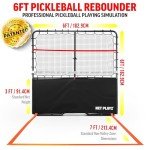 Pickleball-Specific Trainer Rebound Net,Perfect Your Forehands Backhands Dinks Volleys Accuracy Coordination Kitchen Control | Pickleball Training Equipment Aid - Adjustable Angle,Easy Setup & Storage