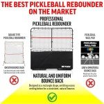Pickleball-Specific Trainer Rebound Net,Perfect Your Forehands Backhands Dinks Volleys Accuracy Coordination Kitchen Control | Pickleball Training Equipment Aid - Adjustable Angle,Easy Setup & Storage