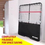 Pickleball-Specific Trainer Rebound Net,Perfect Your Forehands Backhands Dinks Volleys Accuracy Coordination Kitchen Control | Pickleball Training Equipment Aid - Adjustable Angle,Easy Setup & Storage