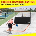 Pickleball-Specific Trainer Rebound Net,Perfect Your Forehands Backhands Dinks Volleys Accuracy Coordination Kitchen Control | Pickleball Training Equipment Aid - Adjustable Angle,Easy Setup & Storage
