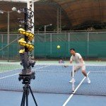 Furlihong 3806PBH Pickleball Machine with Oscillating Base, Adjustable Speed, Auto Swing Launch Port, Battery/AC Powered, Suitable for All Skill Levels