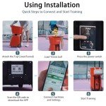 PP-Smart Pickleball Machine | Portable Automatic Ball Launcher for Practice & Training | Adjustable Speed & Spin | Remote Control | Rechargeable Battery | Indoor/Outdoor Use | Holds 80+ Balls (red)
