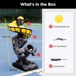 Furlihong 388PBH Pickleball Machine, 4 Adjustable Angles, Includes 9 Pickleballs, Powered by Power Bank/Battery, for Beginners