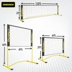 PICKLETECH Flex Version 4 ft Pickleball Practice Rebounder, Expandable to 10 ft for Double Player Practice - Outdoor Game - Fully Adjustable Regulation Height, Quick Setup