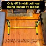 PICKLETECH Flex Version 4 ft Pickleball Practice Rebounder, Expandable to 10 ft for Double Player Practice - Outdoor Game - Fully Adjustable Regulation Height, Quick Setup