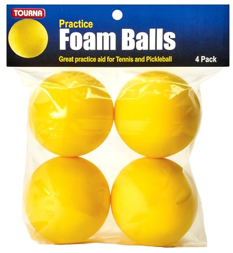 TOURNA Foam Pickleballs for Quiet Solo Practice 4-Pack