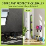 SELMOR 17 Balls Pickleball Ball Retriever & Ball Holder Storage with Strap, Back Saver for Pickleball Accessories, Quick for Pickleball Tube Ball Pickup