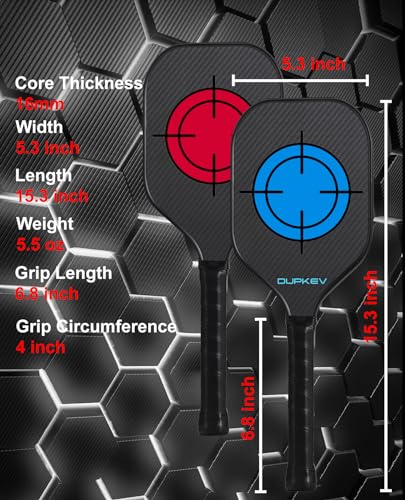 Carbon Fiber Pickleball Paddle with Sweet Spot Trainer
