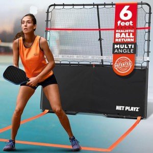 Pickleball Rebounder Training Aid: Adjustable Angles, Easy Setup & Storage - Improve Your Forehand, Backhand, Dink, and Volley Accuracy, & Develop Your Kitchen Game