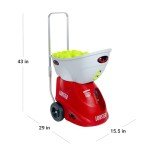 Lobster Sports – Elite Liberty Battery Operated Tennis Ball Machine – Lightweight – Large Wheels - Full-Featured Tennis Ball Thrower – Oscillation – Spin – 2-4 hr Runtime – Charger Included