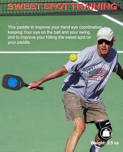 Carbon Fiber Pickleball Paddle with Sweet Spot Trainer