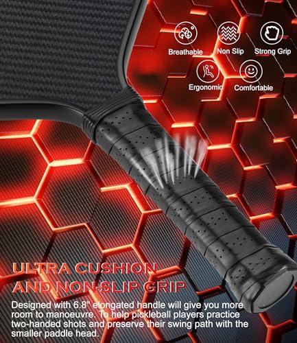 Carbon Fiber Pickleball Paddle with Sweet Spot Trainer