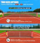 BAGAIL Portable Pickleball Net Set with Wheels, 22 FT Regulation Size & 11 FT Half Court Size 2-in-1 Pickle Ball Net with Ball Collector, Carry Bag, Easy Setup for Outdoor Indoor Driveway - Red